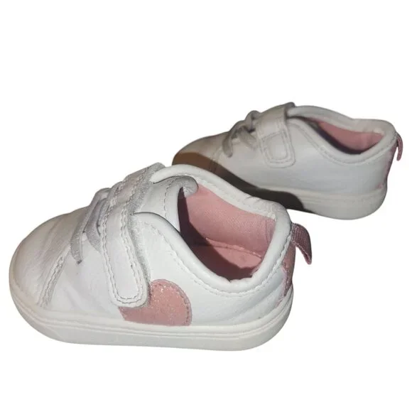 Carter's Just One You Baby Girls' Emily First Walk Sneakers - White Sz 3 - Picture 6 of 10